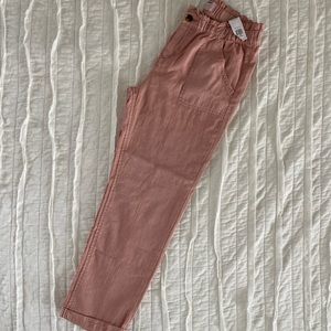 NWT Old Navy Girls Mauve Pink Paperbag Pants